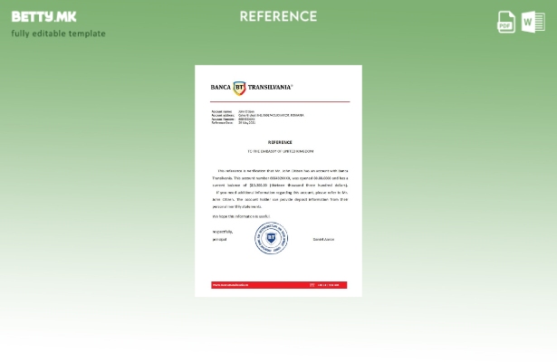 референтен шаблон во модерен стил Romania Banca Transilvania