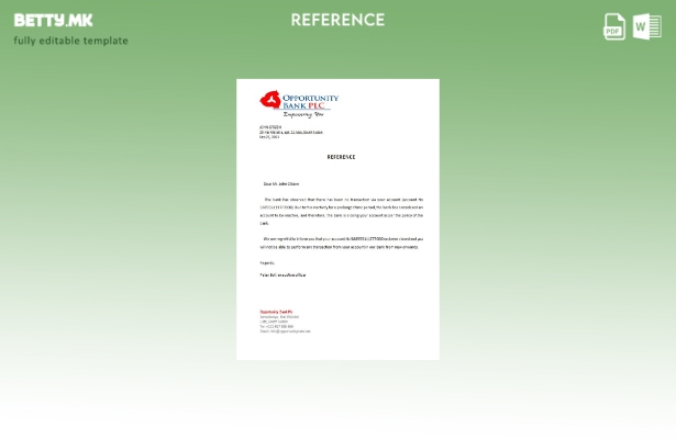 референтен шаблон за затворање банка за можности во Јужен Судан во модерен стил