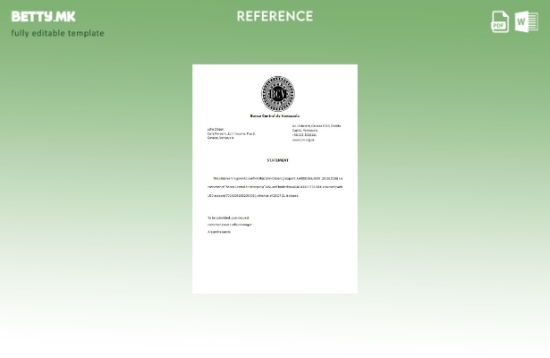 референтен шаблон за затворање во модерен стил Venezuela Banco Central de Venezu