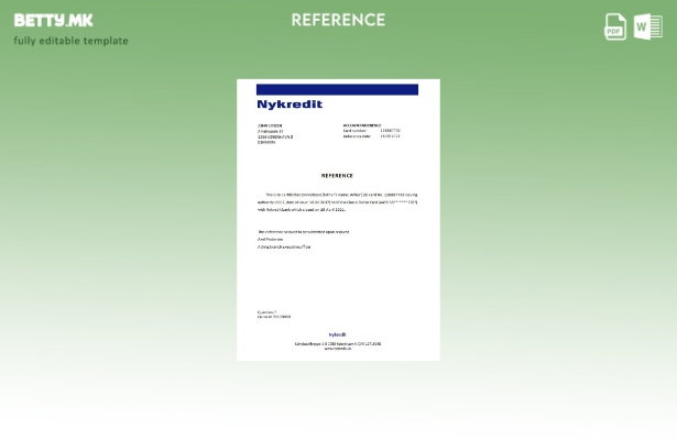 референтен шаблон за затворање модерен стил Данска Nykredit