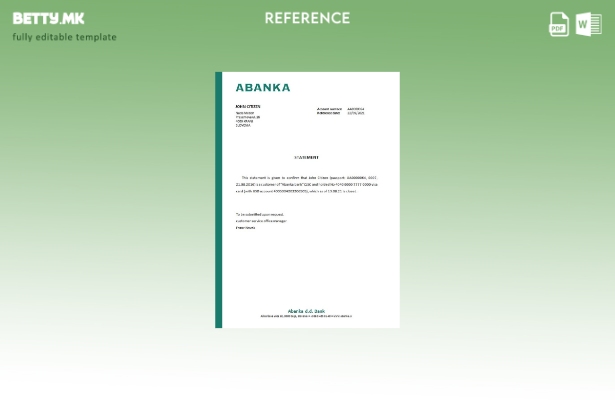 референтен шаблон за затворање модерен стил Словенија Abanka