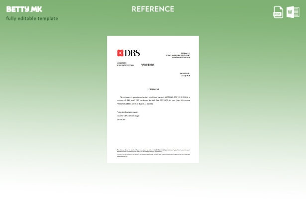 референтен шаблон за затворање на банка DBS во модерен стил