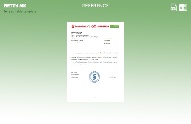 референтен шаблон за модерен стил Колумбија Скотиабанк Колпатрија