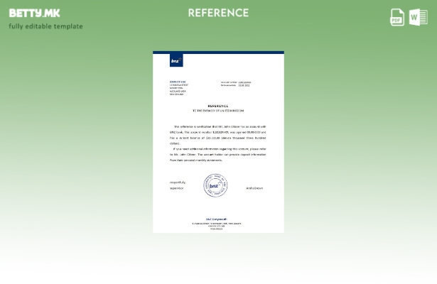 референтен шаблон за модерен стил Нов Зеланд BNZ