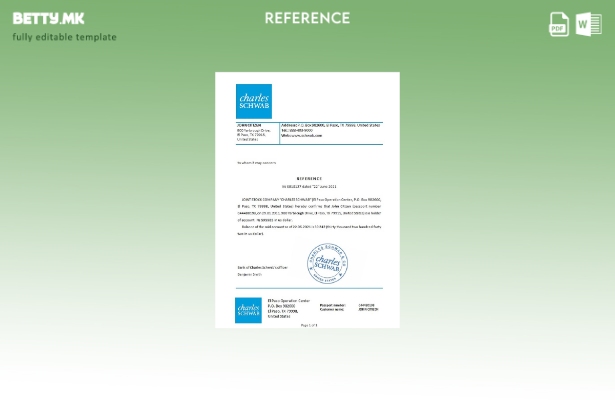 референтен шаблон за модерен стил САД Чарлс Шваб