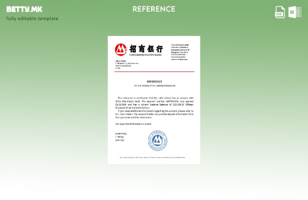 референтен шаблон за модерен стил China China Merchants