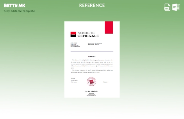 референтен шаблон за модерен стил France Société Générale
