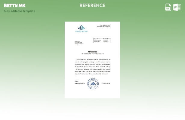 референтен шаблон за хипотека во модерен стил на САД Springside