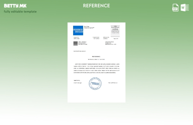 референтен шаблон на USA American Express во модерен стил