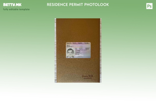 Картичка за престој во модерен стил во Белгија, важечки шаблон photolook FRONT