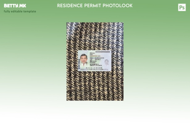 Модерен стил во Кина, фотографски изглед на картичката за престој ПРЕДЕН шаблон