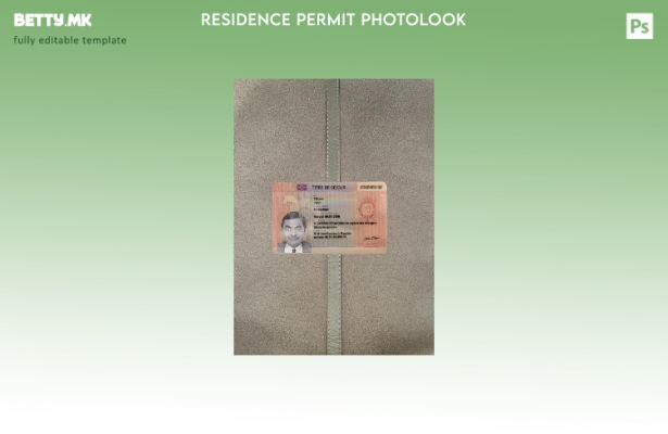 модерен стил Белгија картичка за постојан престој photolook ПРЕДЕН шаблон