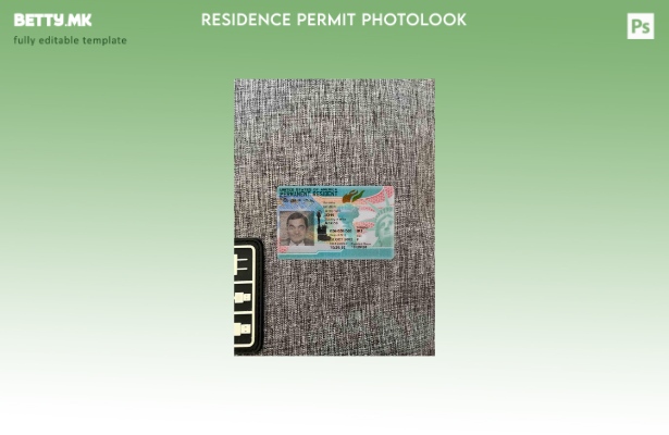 модерен стил САД нова зелена карта, постојан жител photolook ПРЕДЕН шаблон