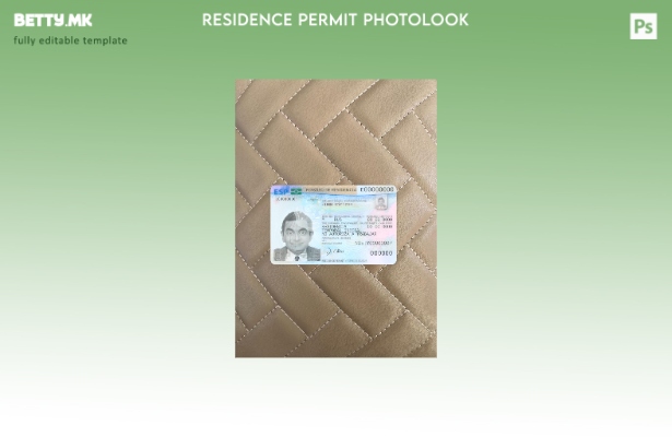 модерен стил Шпанија картичка за престој photolook ПРЕДЕН шаблон