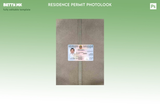 модерен стил на Обединетите Арапски Емирати жител на лична карта photolook шабло