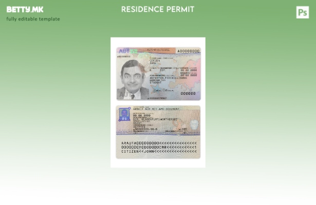 Модерен стил Австрија дозвола за престој сегашен шаблон