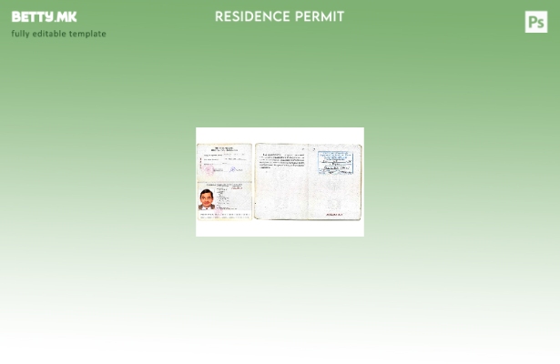 Модерен стил Дозвола за престој на Руската Федерација за шаблон за странски држа