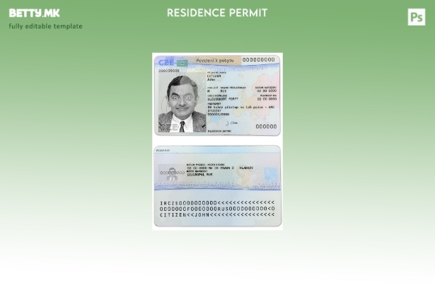 Модерен стил Чешка шаблон картичка за постојан престој