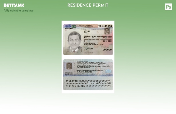 Модерен стил Шаблон за картичка за престој во Холандија