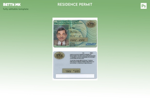 Модерен стил Шаблон за картички за постојан престој во Австралија