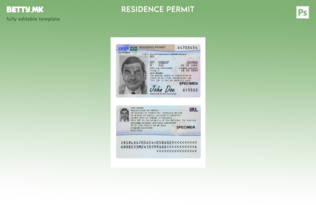Модерен стил на Ирска дозвола за престој сегашен шаблон