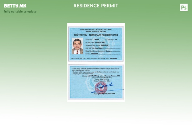 Модерен стил на виетнамска картичка за престој