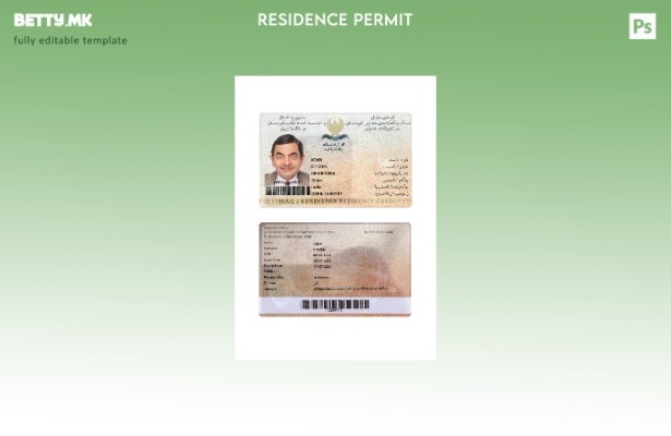 Модерен стил шаблон за картички за престој во Ирак Курдистан