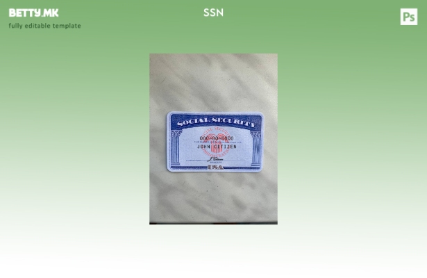 Модерен стил USA SSN photolook бела позадина ПРЕДЕН шаблон