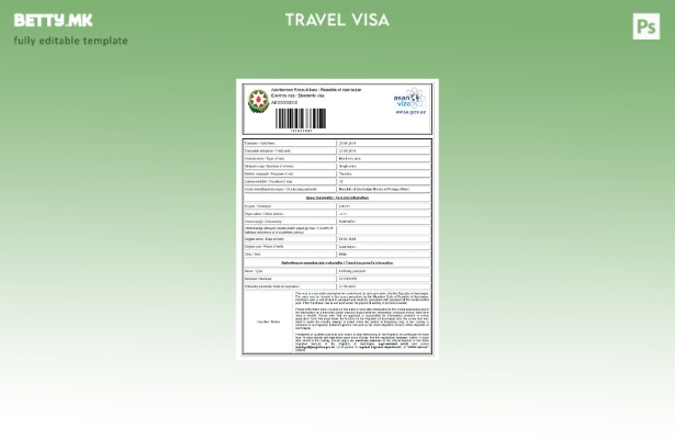 Модерен стил Азербејџан е шаблон за виза