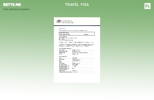 Модерен стил Шаблон за Австралија и виза во Word и Pdf формати, шаблон за верзиј