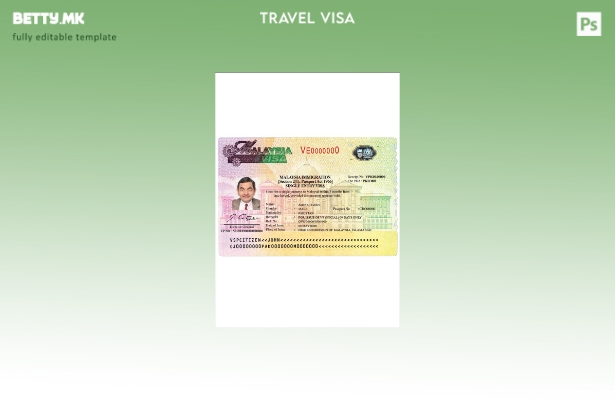 Модерен стил Шаблон за виза за Малезија 1