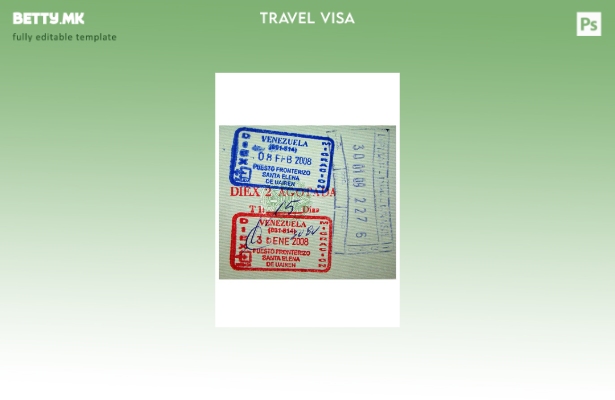 Модерен стил Шаблон за печат на Венецуела Виза