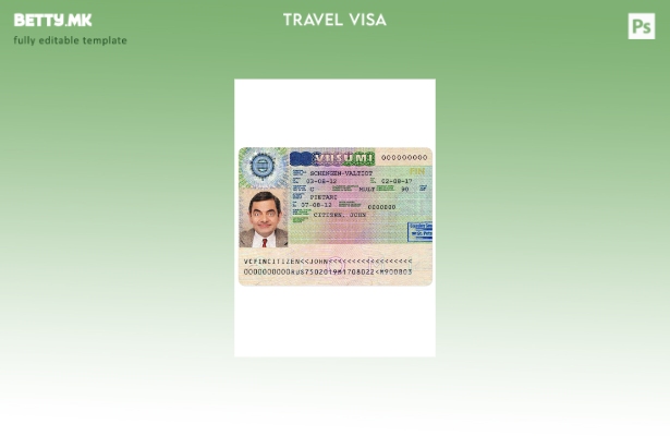 Модерен стил Шаблон за финска шенген виза