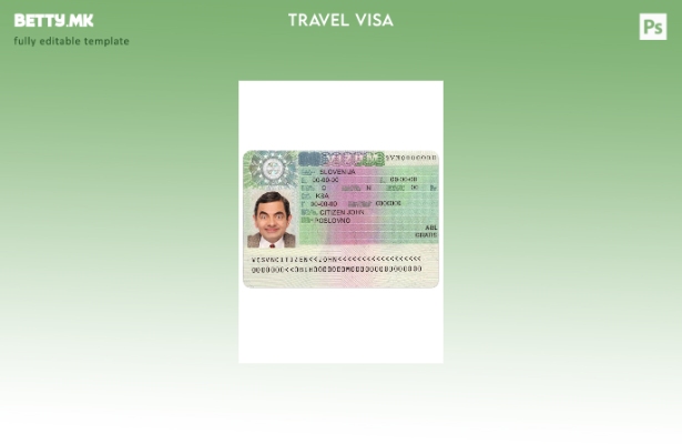 Модерен стил Шаблон за шенген виза Словенија