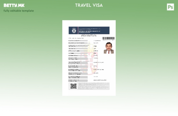 Модерен стил на Србија и шаблон за виза во формати Word и Pdf