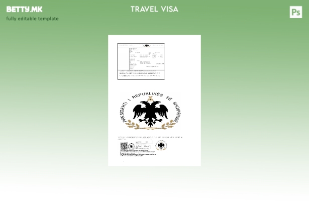 Модерен стил шаблон за Албанија е виза во формати Word и Pdf, шаблон за верзиј 1