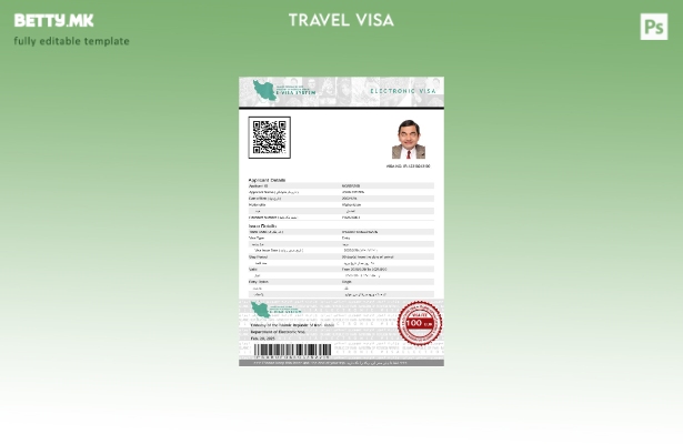 Модерен стил шаблон за Иран е виза во шаблон за формати Word и Pdf