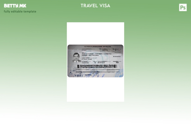 Модерен стил шаблон за боливиска виза