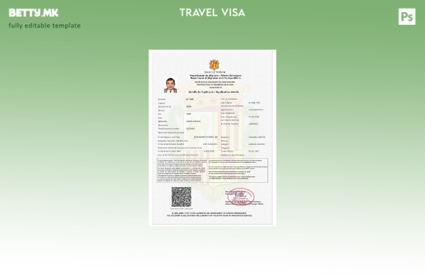 Модерен стил шаблон за виза за Андора и