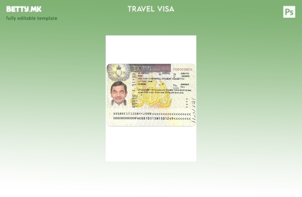 Модерен стил шаблон за виза за Обединетото Кралство