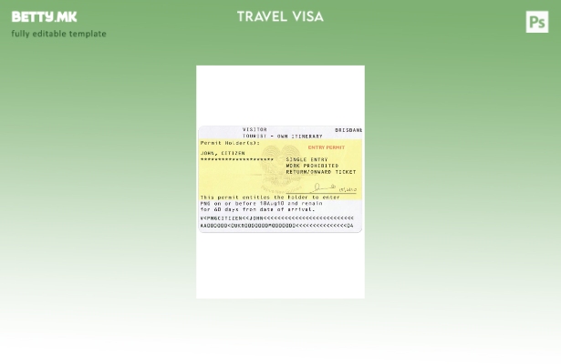 Модерен стил шаблон за виза за Папуа Нова Гвинеја