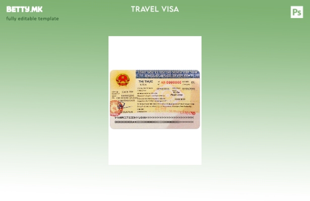 Модерен стил шаблон за виза за влез во Виетнам