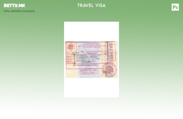 Модерен стил шаблон за виза за печат на Сенегал