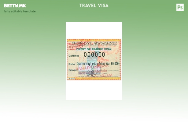 Модерен стил шаблон за виза на Мадагаскар