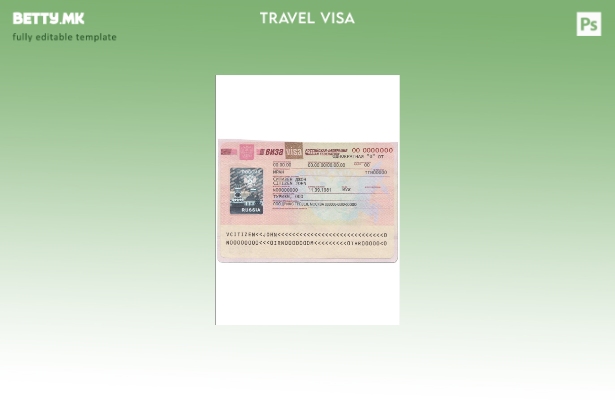 Модерен стил шаблон за виза на Руската Федерација