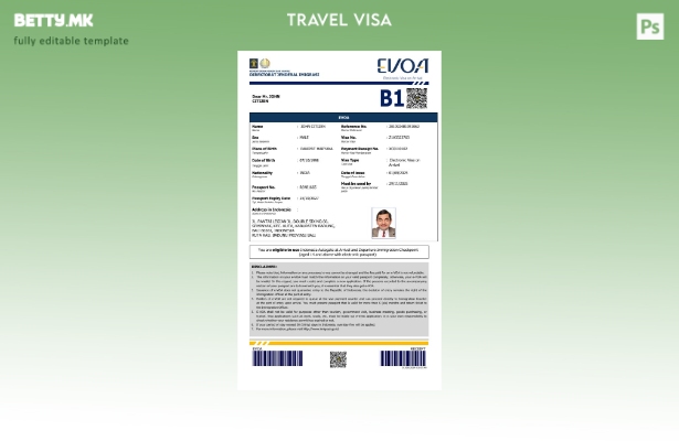 Модерен стил шаблон за индонезија и виза во формати Word и Pdf, шаблон за верзиј
