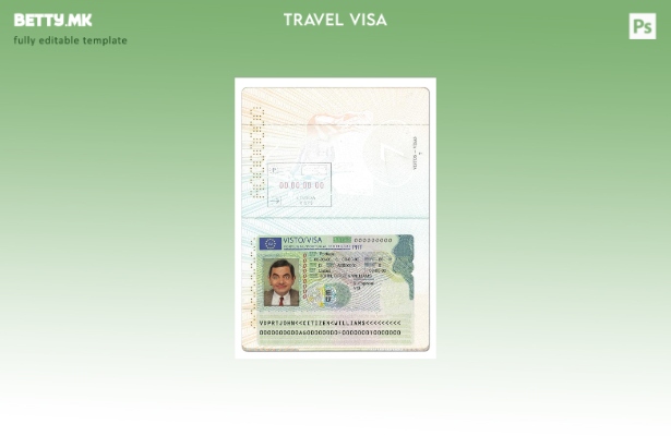 Модерен стил шаблон за картички за Португалија за виза