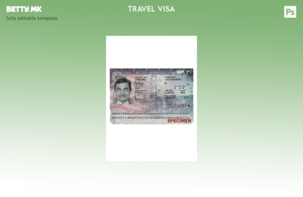 Модерен стил шаблон за присутна виза за САД