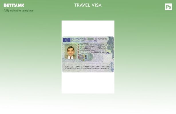 Модерен стил шаблон за работна виза за Грција