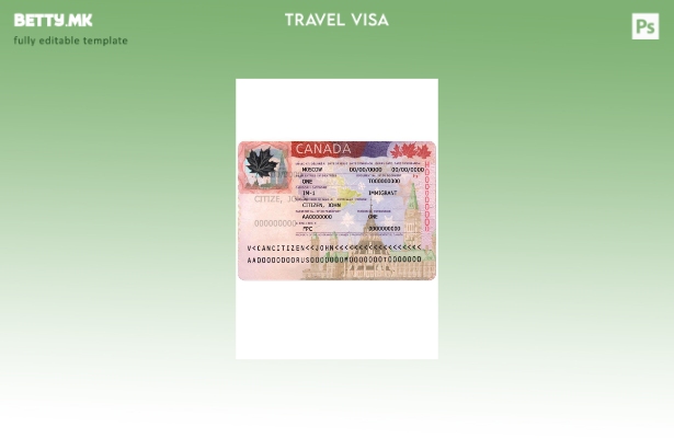 Модерен стил шаблон за сегашна виза за Канада